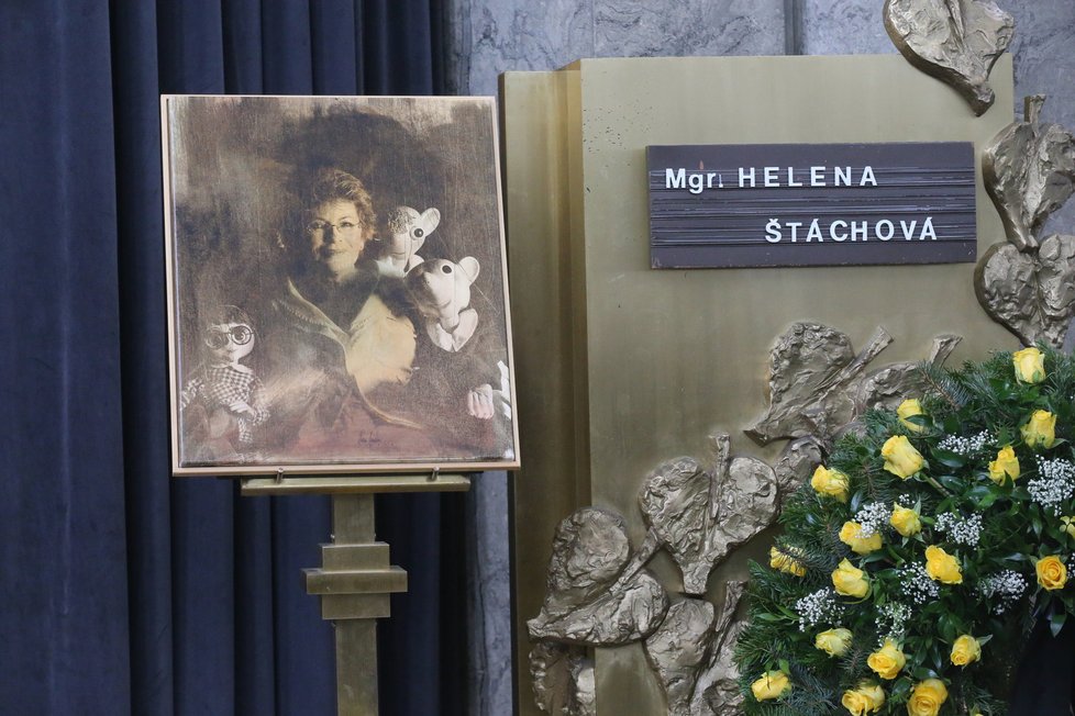 Pohřeb Heleny Štáchové.
