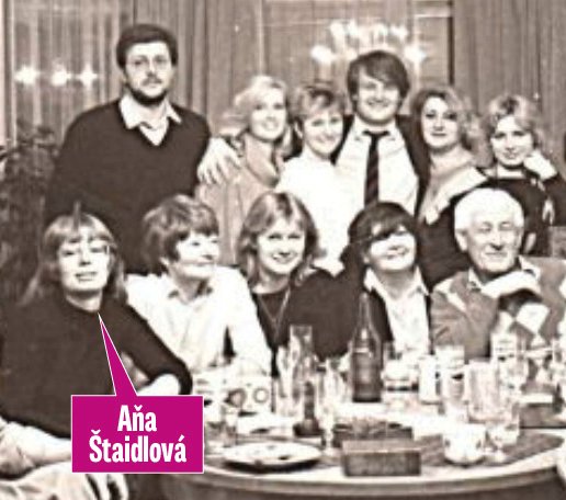 Aňa Štaidlová na archivní fotografii z oslavy Ladislava Štaidla