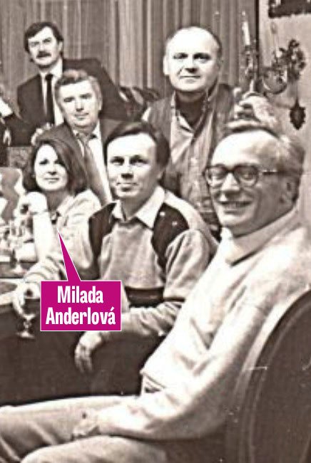 Milada Anderlová na archivní fotografii z oslavy Ladislava Štaidla