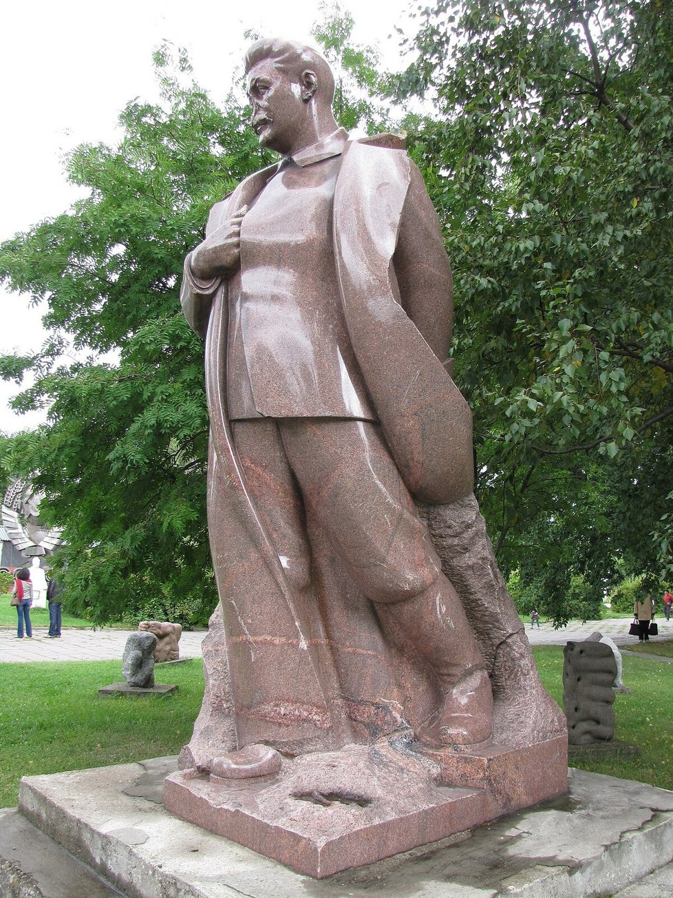 Stalinova socha v moskevském Parku umění.
