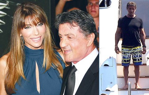 Stallone se pochlubil manželkou v plavkách: Kdo z nich má namakanější postavu?