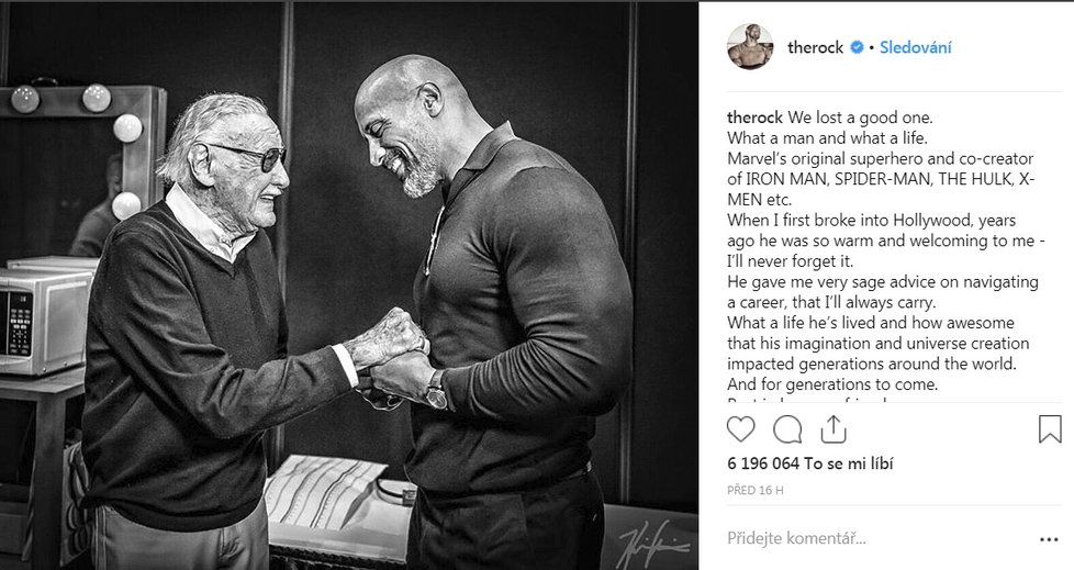 Stan Lee a Dwayne Johnson / The Rock