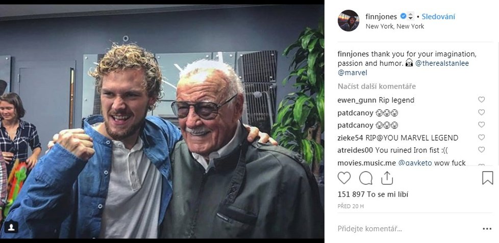 Stan Lee a Finn Jones (Iron First)