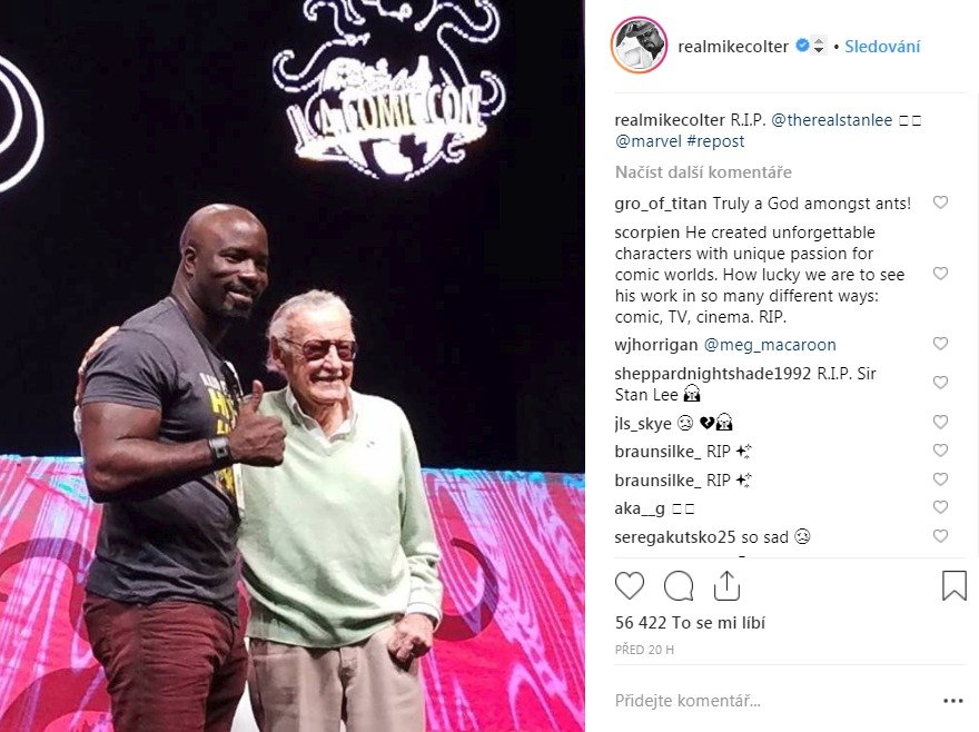 Stan Lee a Mike Colter (Luke Cage z The Defenders)