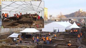 Stanové městečko uprostřed Prahy? Archeologové na Masarykově nádraží budou i přes zimu