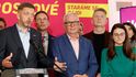 Závěrečná tisková konference STAN ve volebním štábu. Vystoupili Vít Rakušan, Petr Hlaváček, David Smoljak a Jiří Padevět. Závěrečná tisková konference STAN ve volebním štábu. Vystoupili Vít Rakušan, Petr Hlaváček, David Smoljak a Jiří Padevět.