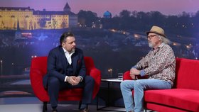 Volební studio Blesku (9. 10. 2021): Luděk Staněk (vlevo) a Ondřej Hejma