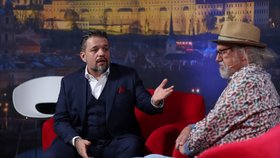 Volební studio Blesku (9. 10. 2021): Luděk Staněk (vlevo) a Ondřej Hejma