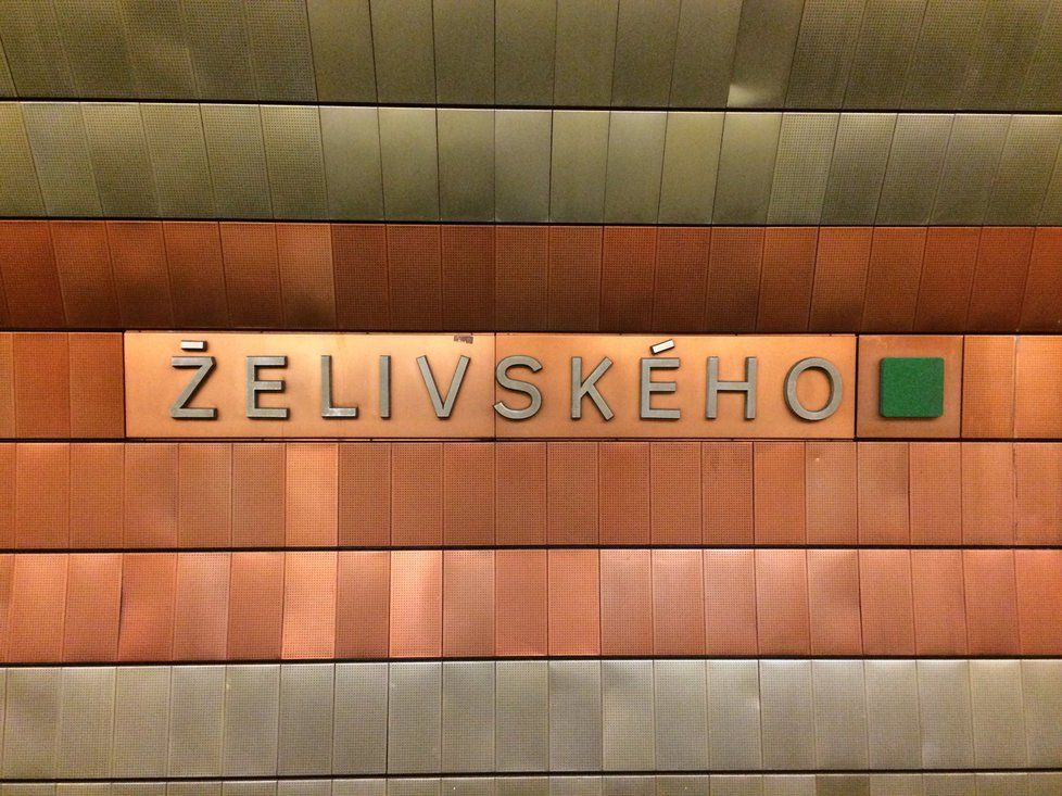 Mozaika Jiřiny Adamcové je k vidění ve vestibulu stanice metra Želivského. Patří k vrcholům zdobnosti stanic pražského metra.