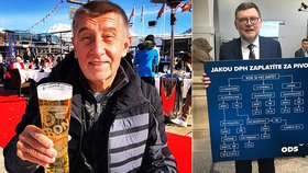 Premiér Babiš kritizoval tabulku poukazující na rozdílné sazby DPH u piva. S podobnou se pak ve Sněmovně ukázal 1. místopředseda ODS Zbyněk Stanjura.