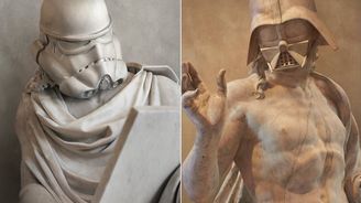 Postavy ze Star Wars ve stylu řeckých soch. Podívejte se