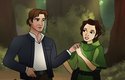 Han Solo a princezna Leia na měsíci Endor v seriálu Star Wars: Síly osudu