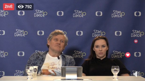 Miroslav Hanuš a Adriana Mašková v live streamu StarDance