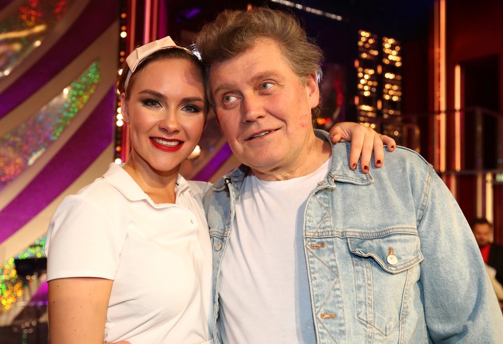 Mirek Hanuš se svou taneční partnerkou Adrianou Maškovou