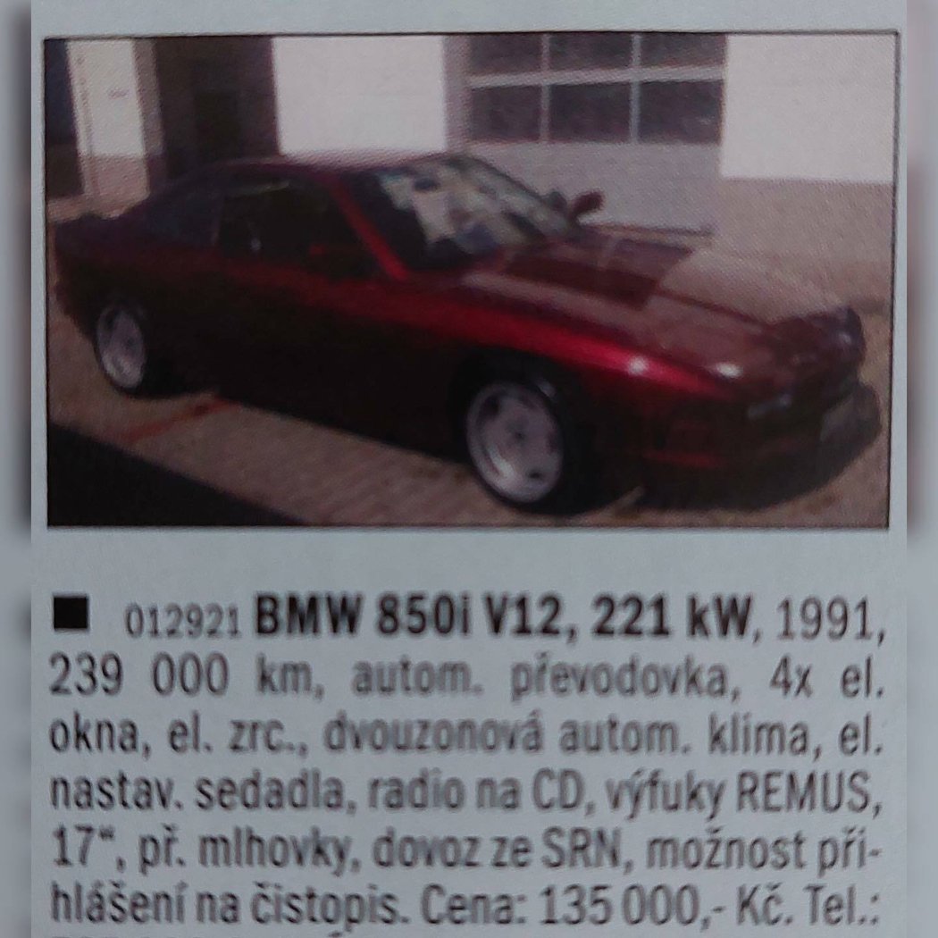BMW 850i V12