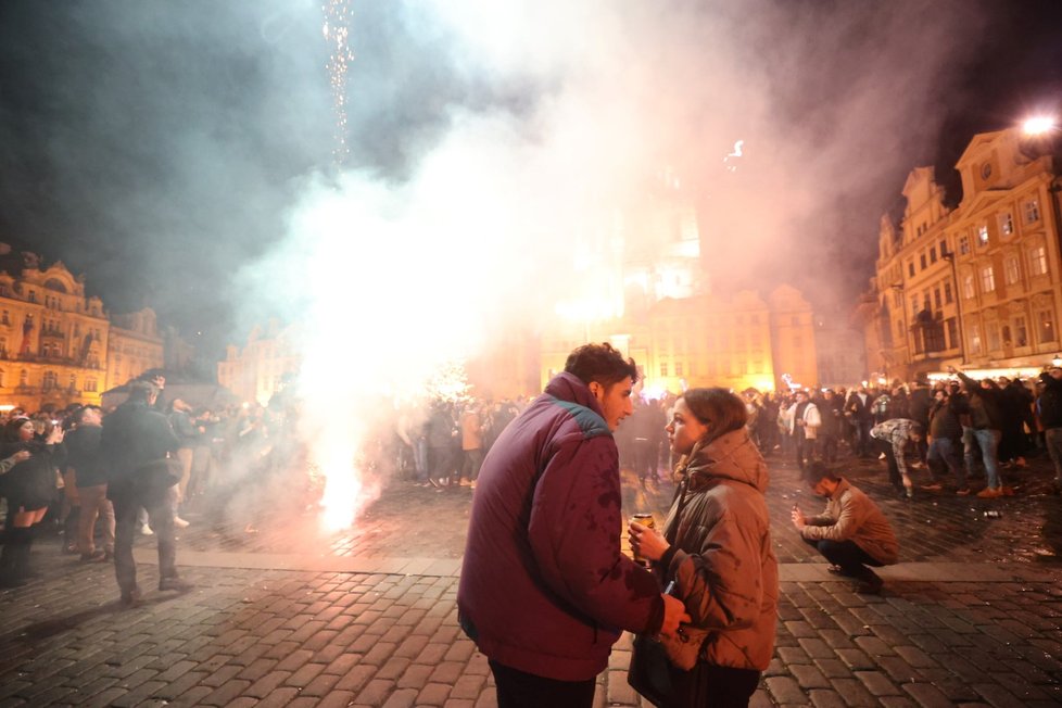 Nový rok na Staroměstském náměstí