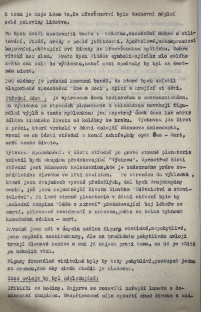 Vzkaz akademického sochaře Vojtěcha Suchardy z roku 1948.