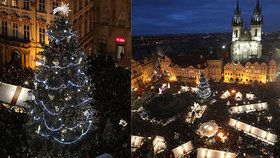 Strom se na Staroměstském náměstí slavnostně rozsvítil 30. listopadu v 16:30.