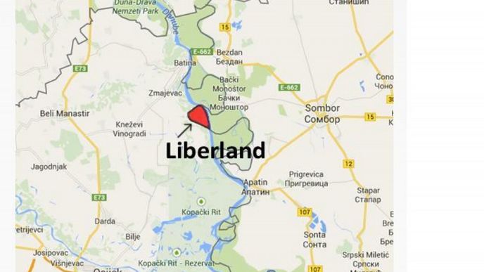 Stát Liberland na mapě