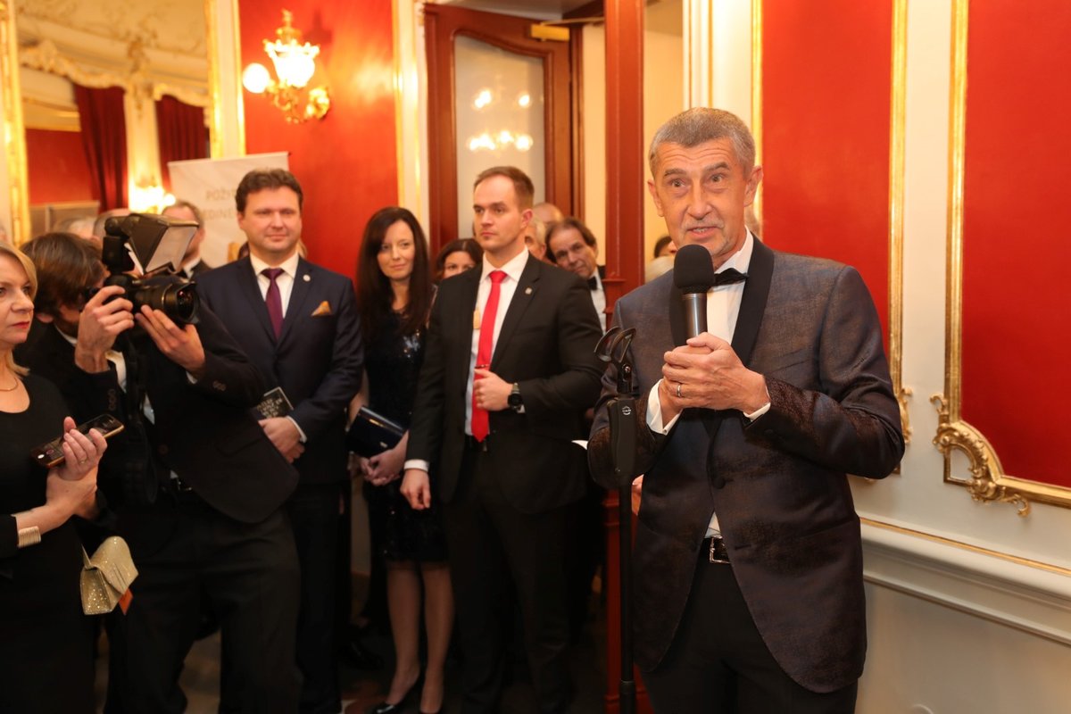 Premiér Andrej Babiš na otevření Státní opery.