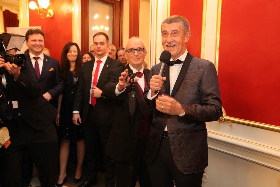 Premiér Andrej Babiš na otevření Státní opery.