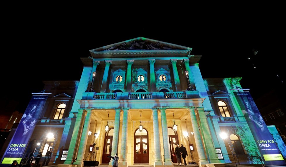 Videomapping na budově zrekonstruované Státní opery