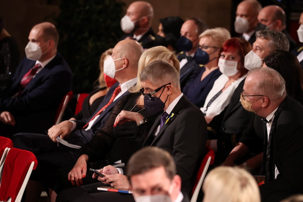 Andrej Babiš na předávání státních vyznamenání Andrej Babiš na předávání státních vyznamenání