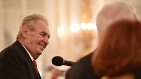 Recepce po udílení státních vyznamenání 2019: Miloš Zeman