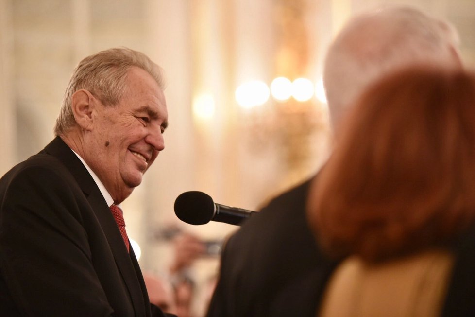 Recepce po udílení státních vyznamenání 2019: Miloš Zeman