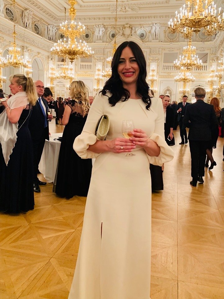 Alex Mynářová na recepci po předávání státních vyznamenání 2019