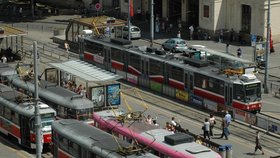 Stávka tramvají v Brně