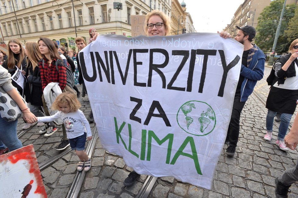 Čeští studenti stávkovali za klima. (20. 9. 2019)