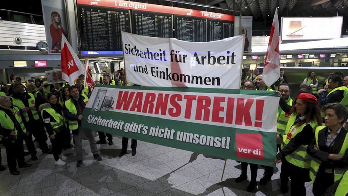 Stávka na německých letištích