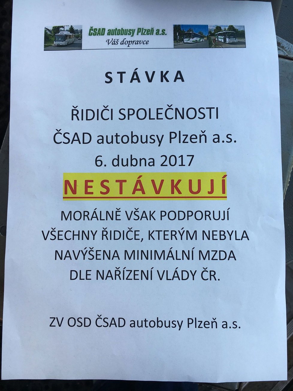 V Plzeňském kraji řidiči autobusů nestávkují, dostali přidáno. Podporují ale kolegy v ostatních regionech.