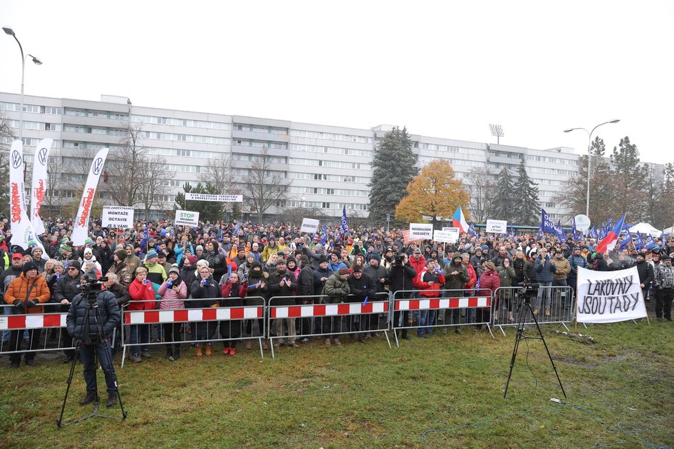 Stávka v ČR: Mladá Boleslav (27. 11. 2023)