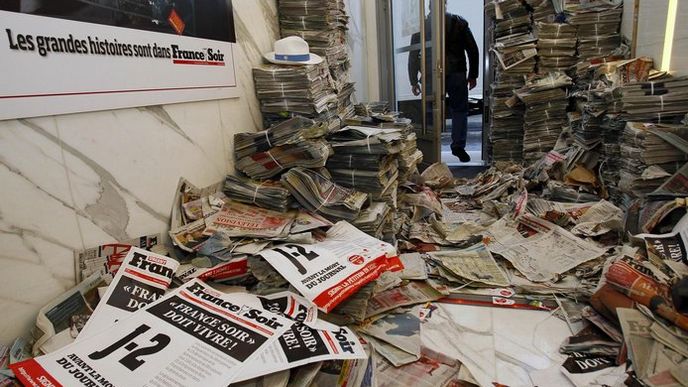 Stávka zaměstnanců bulvárního deníku France Soir