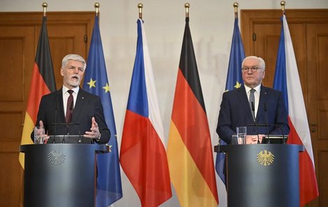 Český a německý prezident při loňském setkání.