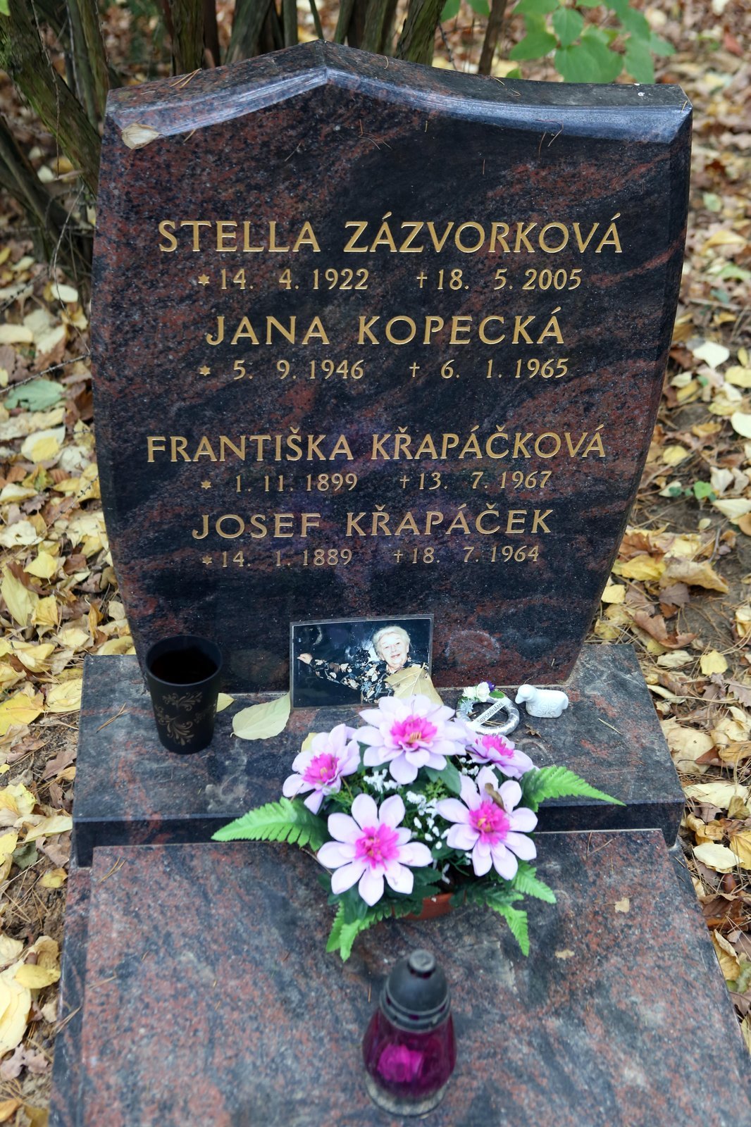 Na náhrobek se vloudila chyba: Jana zemřela v roce 1961, a ne 1965.