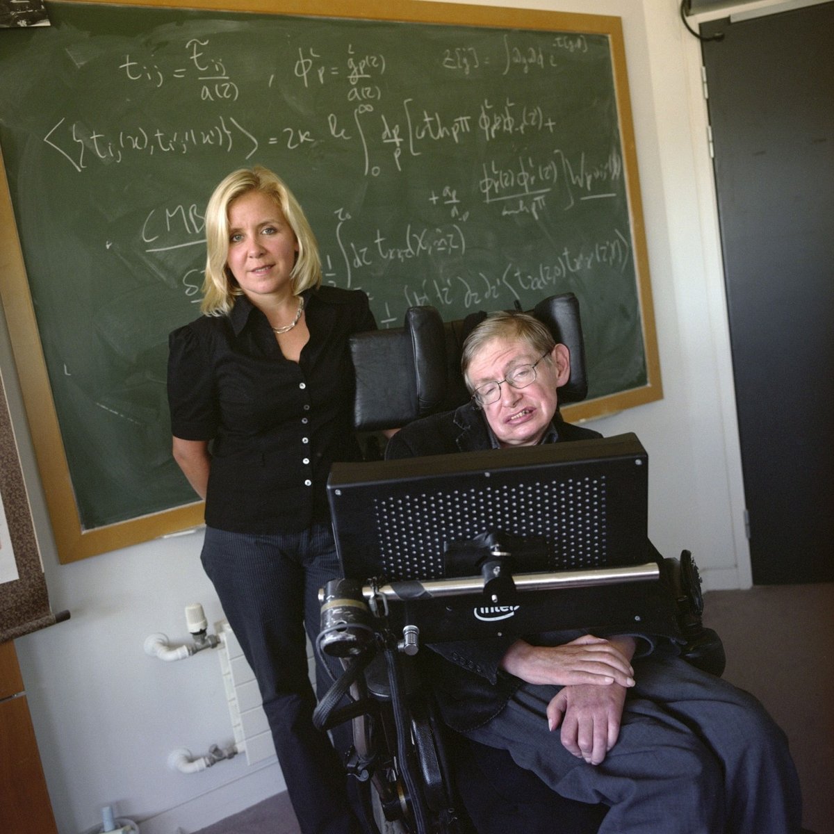 Stephen Hawking se svou dcerou