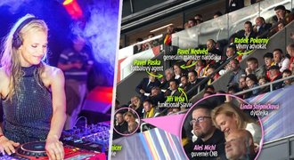 Fotbal spojil sexy DJku s guvernérem ČNB i miliardáři: Kráska a velká zvířata Fotbal spojil sexy DJku s guvernérem ČNB i miliardáři: Kráska a velká zvířata