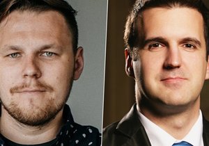 Místopředseda Pirátů z Prahy 8 Martin Štěrba a zastupitel Matěj Fichtner z hnutí ANO, který kvůli článku na pirátském webu podal trestní oznámení.