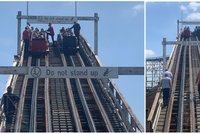 V lunaparku se rozbila horská dráha: Otec s dětmi uvízl 19 metrů nad zemí! Dolů se dostali po svých