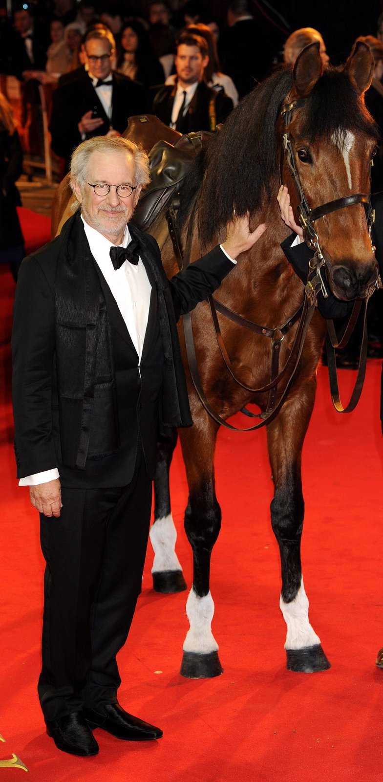 Steven Spielberg na premiéře Válečného koně.