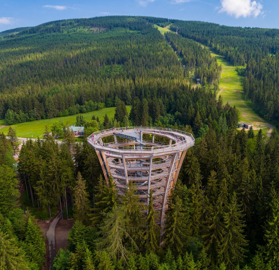 Stezka korunami stromů Krkonoše