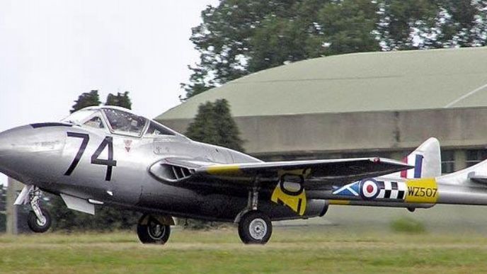 Stíhací letoun De Havilland Vampire