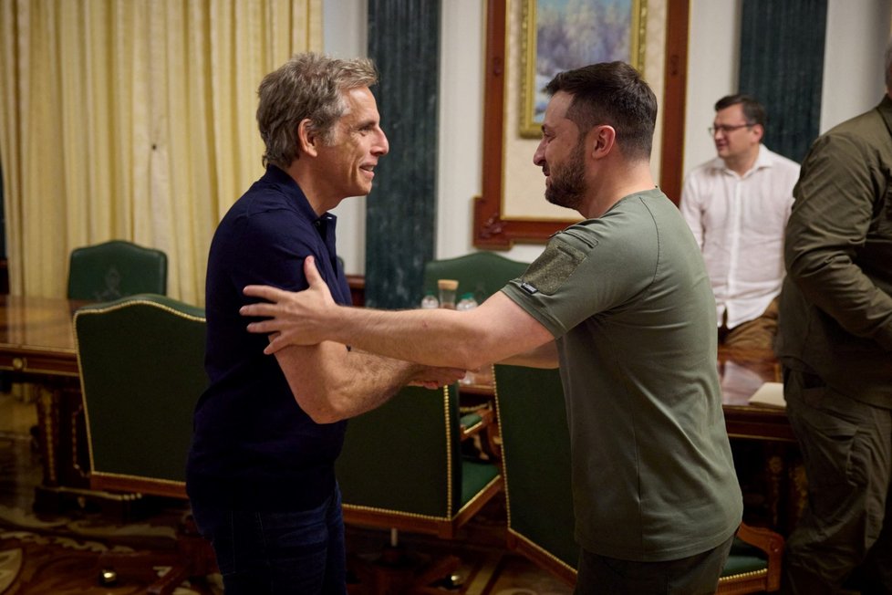 Válka na Ukrajině: Na návštěvu do Kyjeva vyjel i herec Ben Stiller (20.6.2022)
