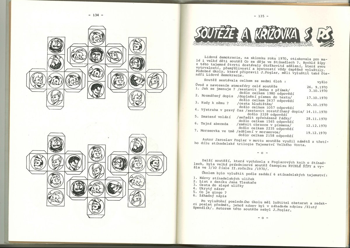 Hrací kostky vyšly v almanachu v roce 1988 k 50. výročí existence Rychlých šípů