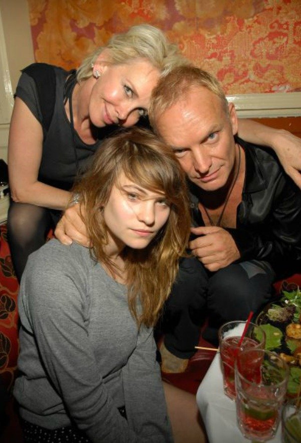 Sting s manželkou Trudie a dcerou Eliot