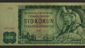 Československá stokoruna z roku 1961 je podle The Times čtvrtou nejkrásnější bankovkou světa.