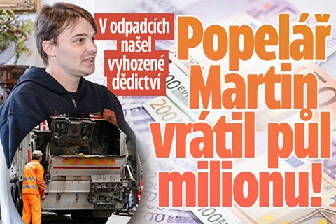 Popelář našel vyhozené dědictví: Martin půl milionu vrátil